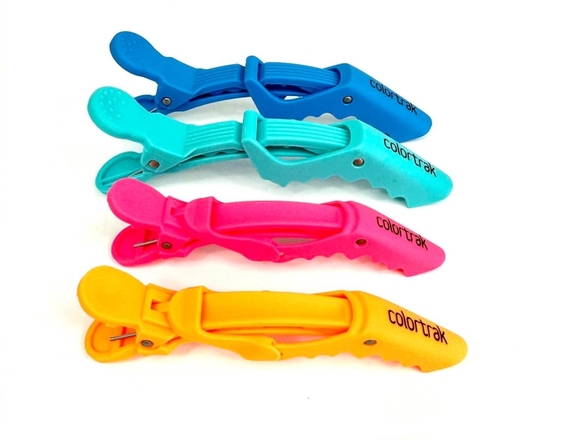 Colortrak rubberized Klipsy fryzjerskie do włosów 12 szt zestaw