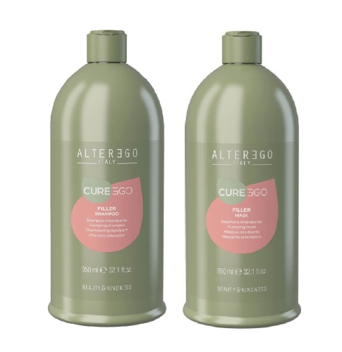 Alter ego cure ego filler Zestaw do włosów szampon i maska 2x950ml