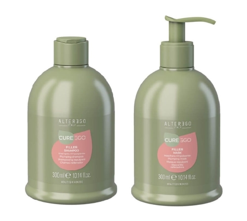 Alter ego cure ego filler Zestaw do włosów szampon i maska 2x300ml