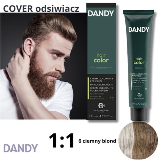 Dandy Farba do włosów dla mężczyzn bez amoniaku 6 ciemny blond 60ml