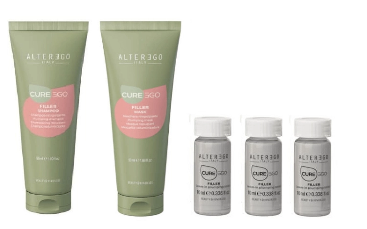 Alter ego cure ego filler Zestaw szampon 50ml maska 50ml ampulki 3x10ml.png
