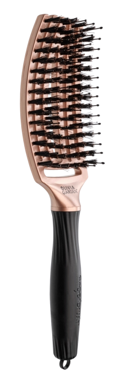 Olivia Garden finger brush trinity bronze Szczotka do włosów dzik i nylon miedziane złoto