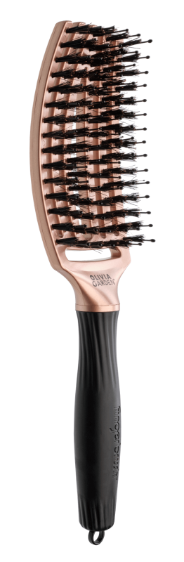 Olivia Garden finger brush trinity bronze Szczotka do włosów dzik i nylon miedziane złoto