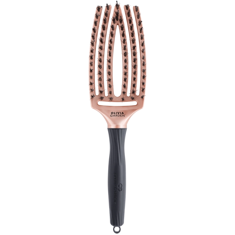 Olivia Garden finger brush trinity bronze Szczotka do włosów dzik i nylon miedziane złoto
