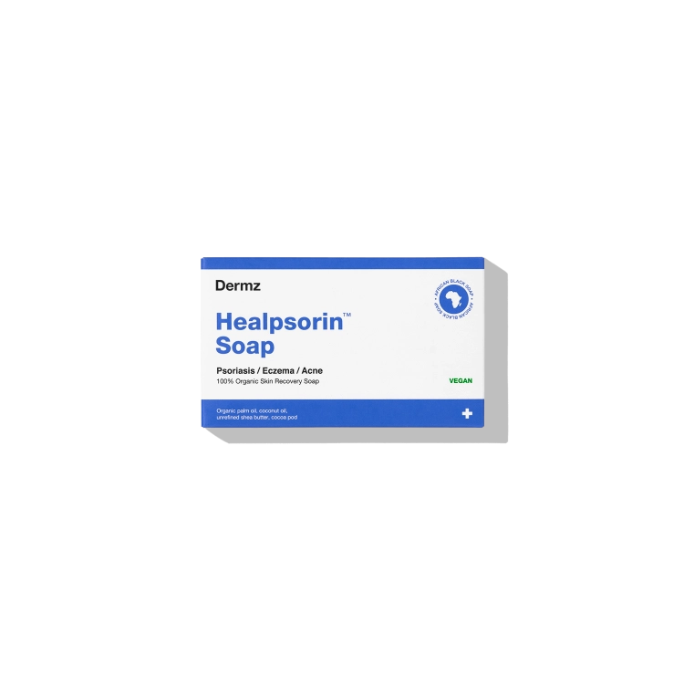 Dermz healpsorin Organiczne czarne mydło afrykańskie na trądzik, egzemę, łuszczycę 100g (1).png