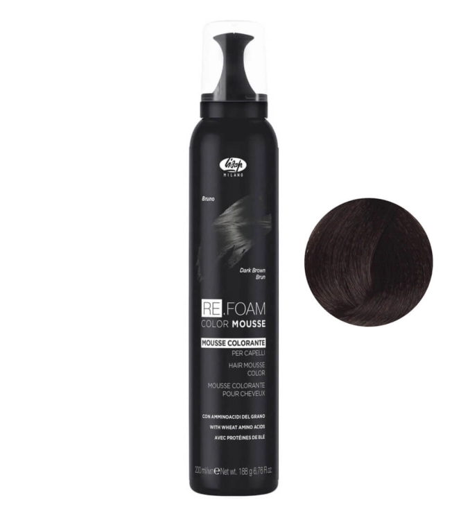 Lisap refoam Pianka koloryzująca do włosów ciemny brąz 200ml (1).jpg
