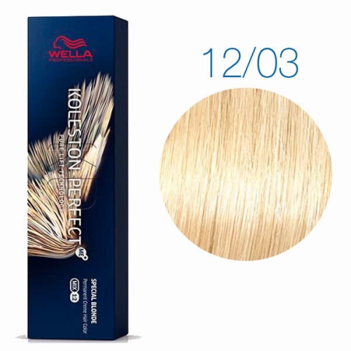 Wella koleston perfect me Farba do włosów 12/03 special naturalny blond złocisty 60ml