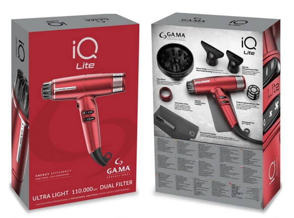 Ga.Ma iq lite red Lekka suszarka do włosów 1600w czerwona