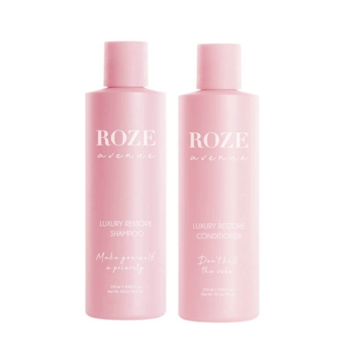 Roze avenue luxury restore Zestaw do włosów zniszczonych Szampon 250ml Odżywka 250ml (1).jpg