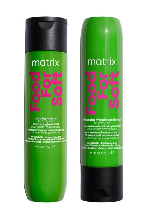 Matrix food for soft Zestaw intensywnie nawilżający do włosów szampon i odżywka 2x300ml