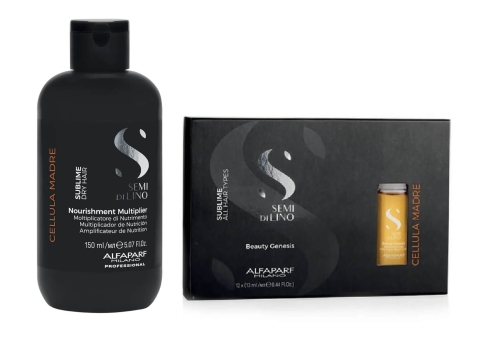 Alfaparf cellula madre Zestaw do włosów suchych multiplikator 150ml i ampułki beauty genesis 12x13ml.jpg