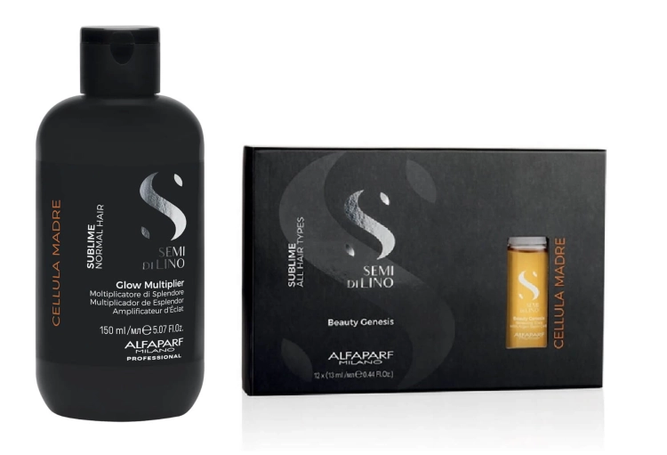 ALFAPARF SUBLIME - Cellula Madre ZESTAW nabłyszczający Multiplikator 150ml + ampułki 12x13ml Beauty Genesis.jpg