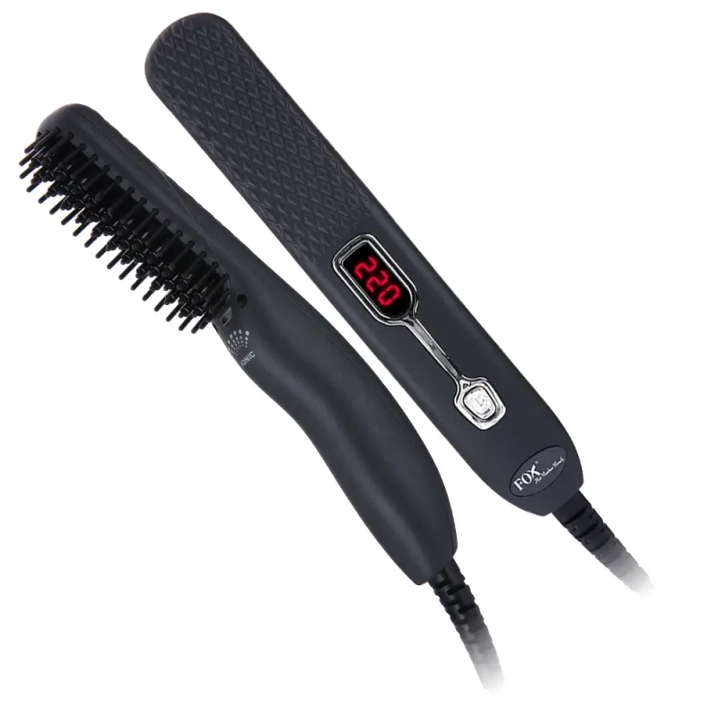Fox hot barber ionic Elektryczna szczotka z jonizacją do brody i włosów.webp