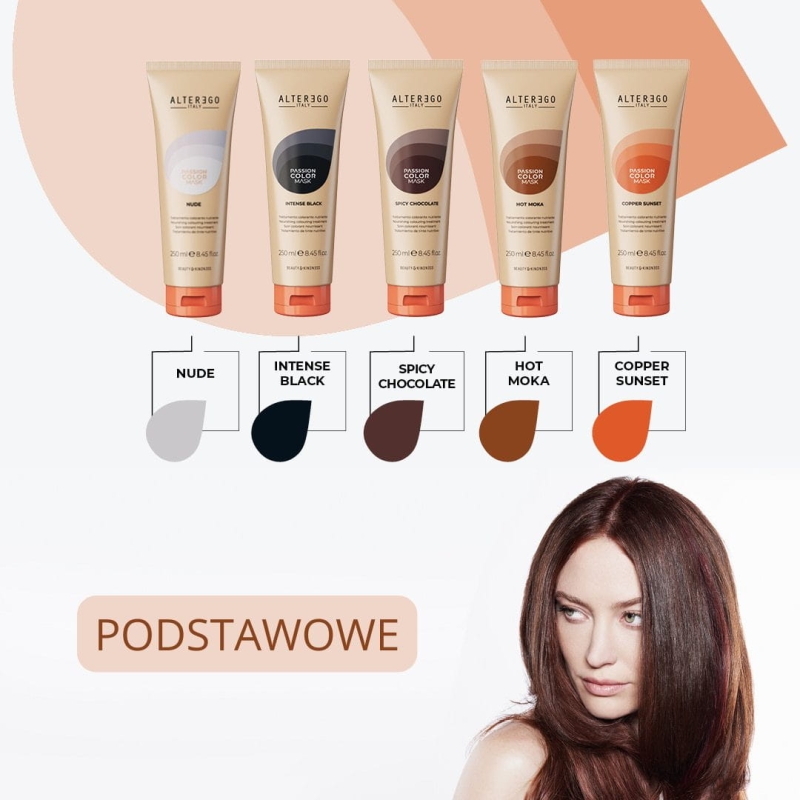 Alter ego passion mask copper sunset Maska koloryzująca do włosów miedziany zachód słońca 250ml