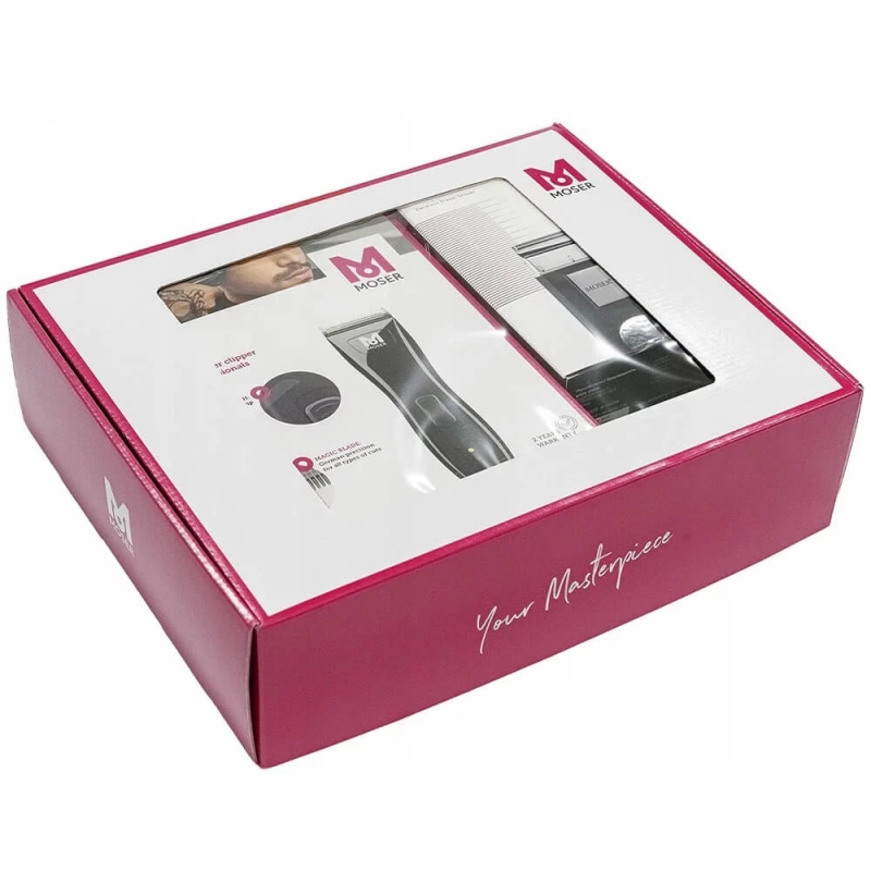 Moser zestaw prezentowy maszynka Moser Neo golarka Mobile Shaver i peleryna gratis(1).jpg