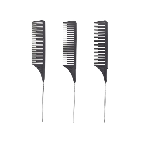 Fox balayage set Zestaw 3 grzebieni do balejażu czarne
