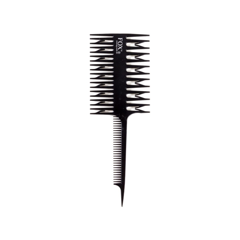 Fox weaving comb 3D Zestaw 6 grzebieni do pasemek i balejażu