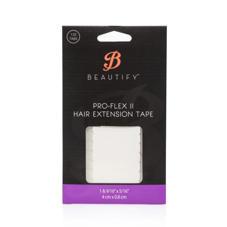 Beautify pro flex II Elastyczna taśma do przedłużania włosów w paskach 4cm x 0,8cm 120 sztuk