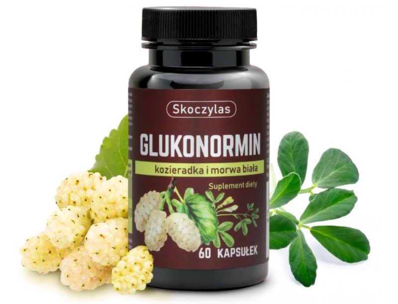 Skoczylas Glukonormin kozieradka i morwa biała Suplement diety 60 kapsułek