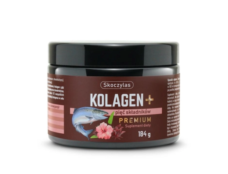Skoczylas Kolagen z łososia + pięć składników premium Suplement diety 184g
