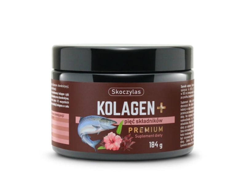 Skoczylas Kolagen z łososia + pięć składników premium Suplement diety 184g