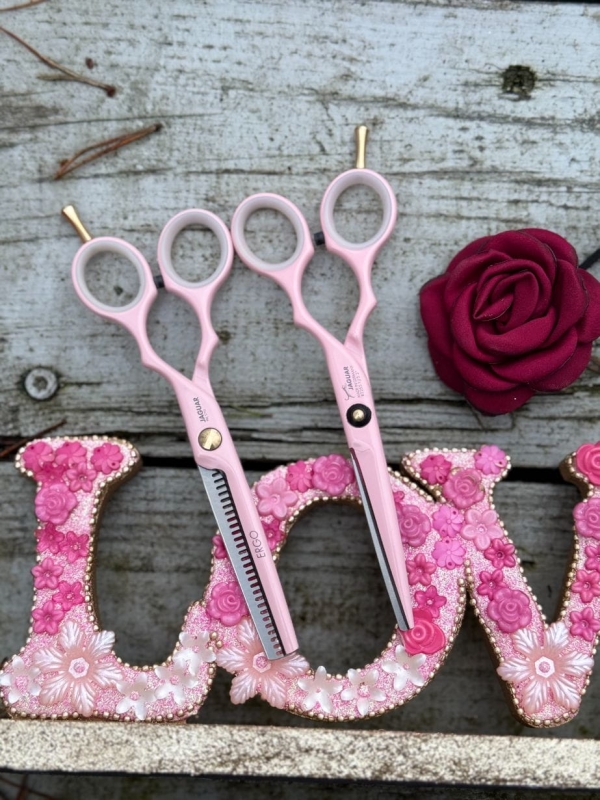 Jaguar pre style ergo pink Zestaw nożyczki 5,5" i degażówki fryzjerskie 5,5".jpeg