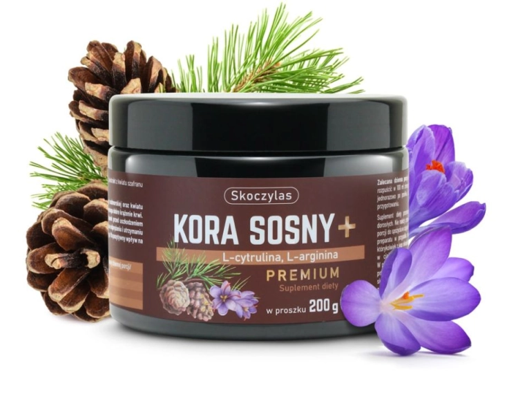 Skoczylas Kora sosny + L-cytrulina + L-arginina premium Suplement diety 200g