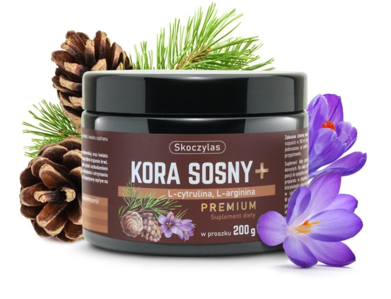 Skoczylas Kora sosny + L-cytrulina + L-arginina premium Suplement diety 200g