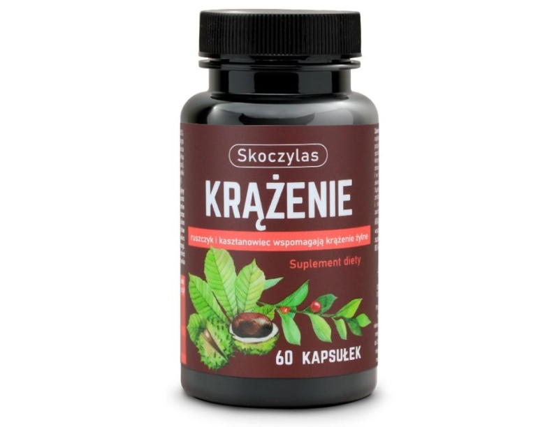 Skoczylas Krążenie, ruszczyk, diosmina, kasztanowiec Suplement diety 60 kapsułek