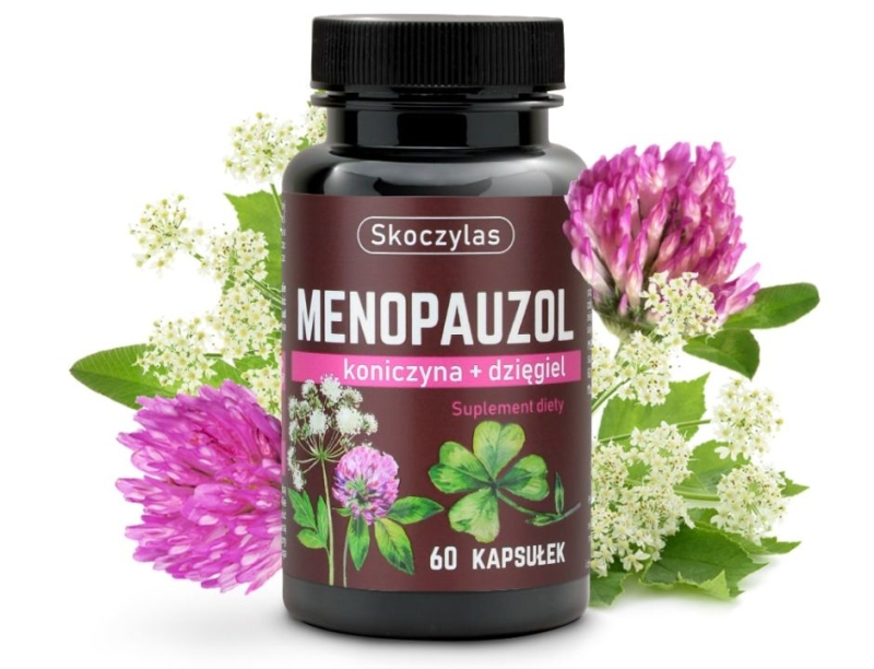 Skoczylas Menopauzol koniczyna + dzięgiel Suplement diety 60 kapsułek