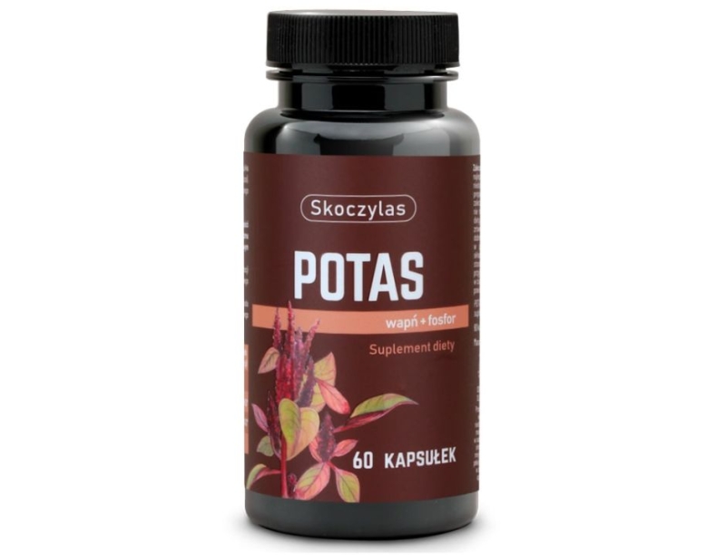 Skoczylas Potas + wapń + fosfor Suplement diety 60 kapsułek