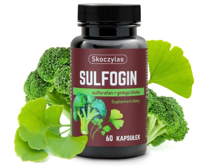 Skoczylas Sulfogin sulforafan + ginkgo biloba Suplement diety 60 kapsułek