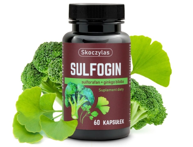 Skoczylas Sulfogin sulforafan + ginkgo biloba Suplement diety 60 kapsułek