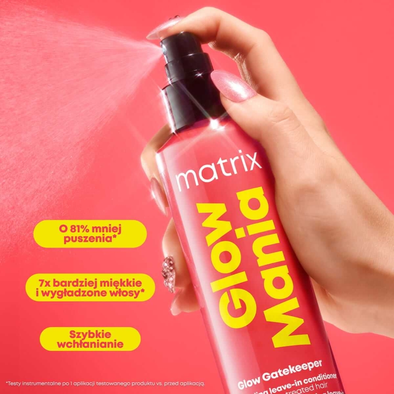Matrix glow mania gatekeeper Odżywka spray do włosów farbowanych bez spłukiwania 250ml .jpg