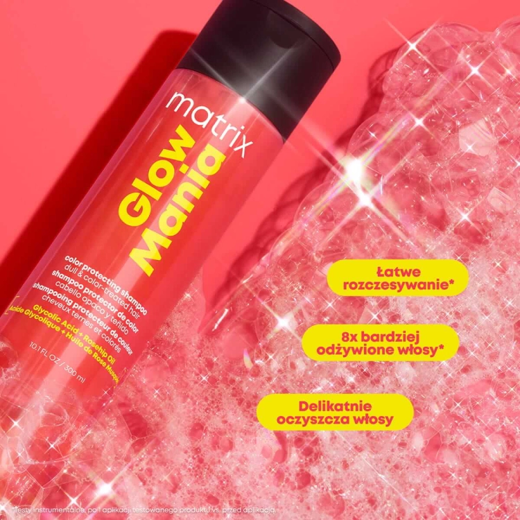 Matrix glow mania Szampon nabłyszczający do włosów farbowanych 300ml.jpg
