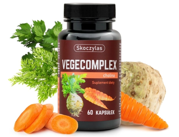 Skoczylas Vegecomplex cholina Suplement diety 60 kapsułek