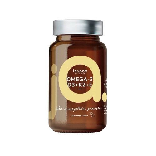 Levann omega3, D3, K2, witamina E Suplement diety 30 kapsułek.jpg