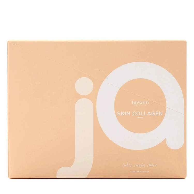 Levann ja skin collagen Kolagen suplement diety truskawka i rabarbar 30 saszetek.jpg