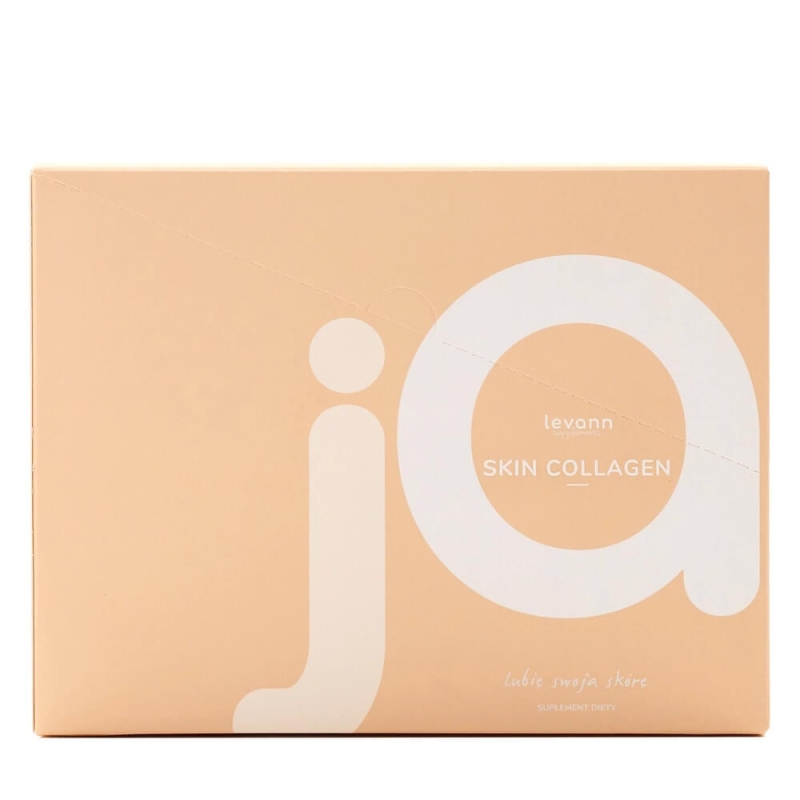 Levann ja skin collagen Kolagen suplement diety truskawka i rabarbar 30 saszetek.jpg