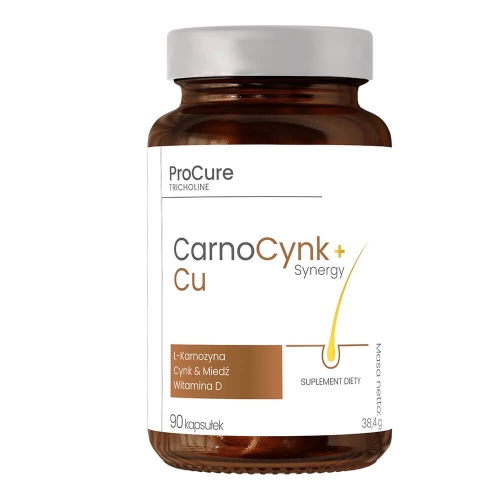 Pro cure tricholine CarnoCynk + Cu synergy Suplement diety 90 kapsułek.jpg