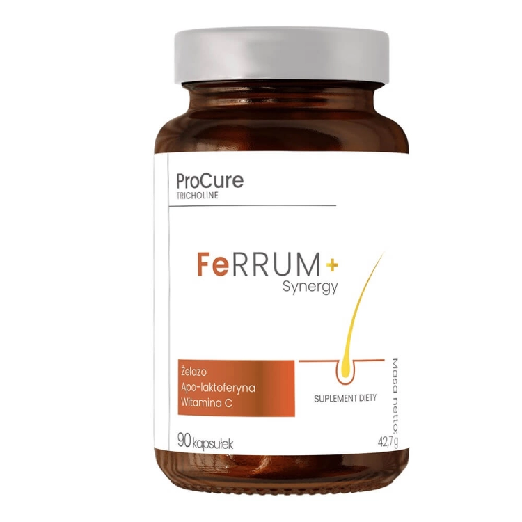 Pro cure tricholine feRRUM + synergy Suplement diety 90 kapsułek.jpg