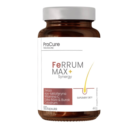 Pro cure tricholine feRRUM max + synergy Suplement diety 90 kapsułek.jpg