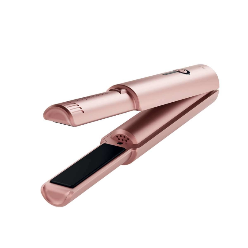 Gamma Piu x hybrid cordless Bezprzewodowa prostownica do włosów różowa.jpg