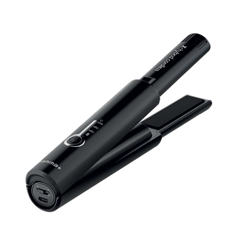 Gamma Piu x hybrid cordless Bezprzewodowa prostownica do włosów czarna.jpg