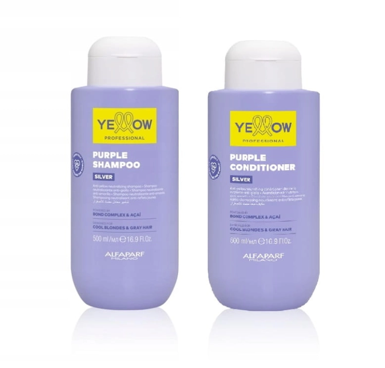 YELLOW Silver Zestaw do włosów niwelujący żółte refleksy szampon + odżywka 2 x 500ml