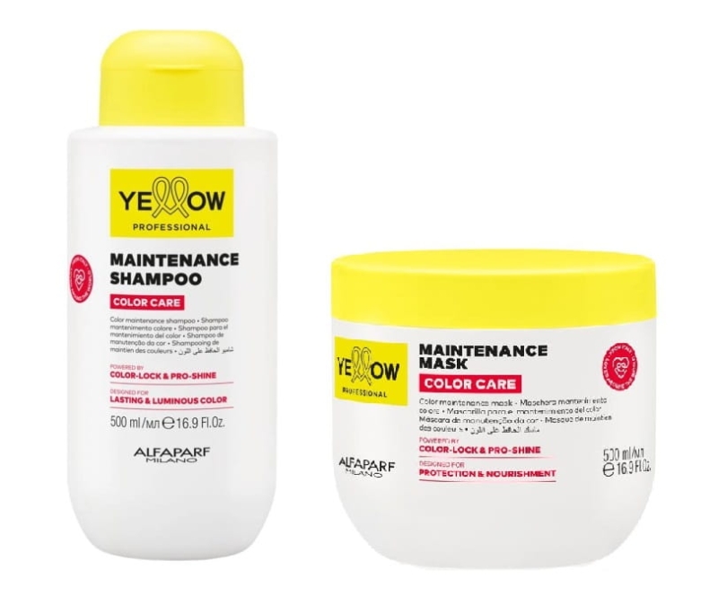 YELLOW Color Care - Szampon + maska do włosów farbowanych 2x500ml ZESTAW