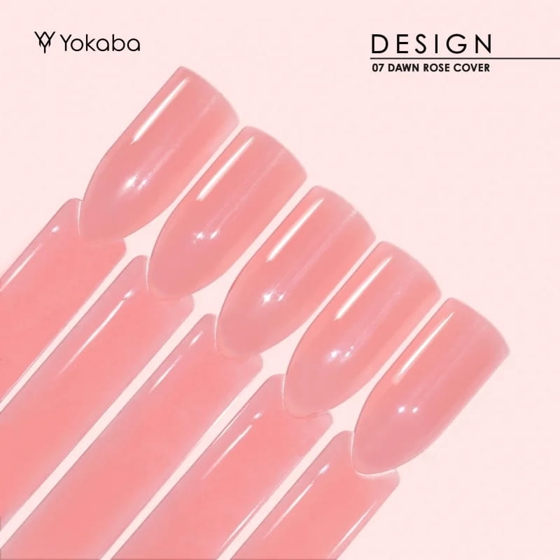 Yokaba 07 dawn rose cover design uv/led Żel samopoziomujący do paznokci 50ml