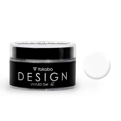 Yokaba 02 snow white design uv/led Żel samopoziomujący do paznokci biały 50ml