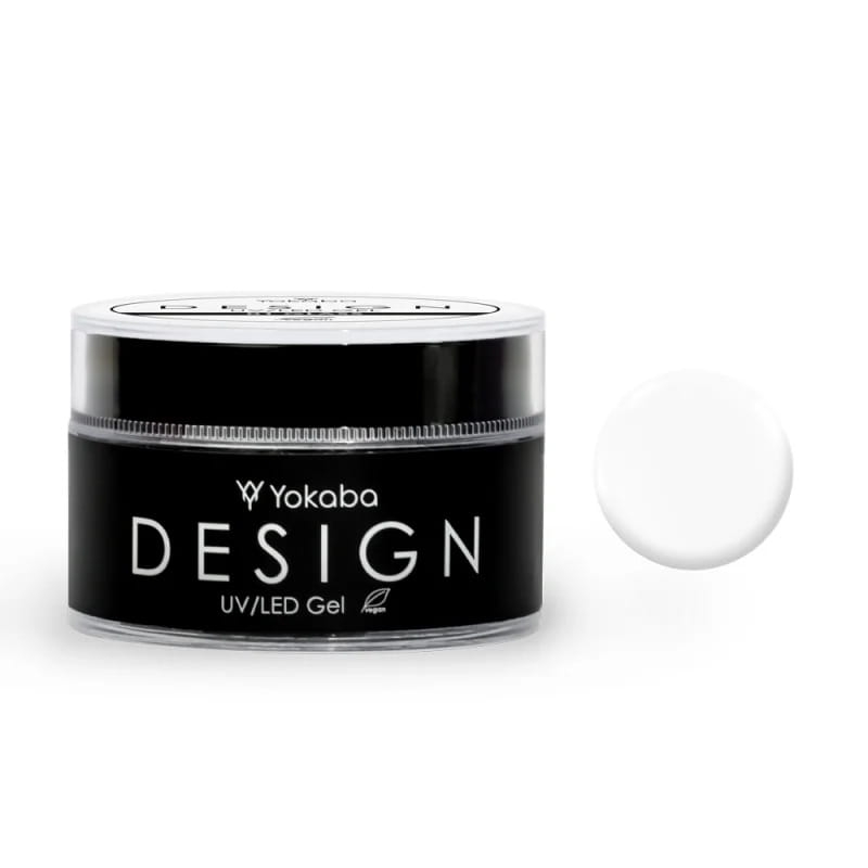 Yokaba 02 snow white design uv/led Żel samopoziomujący do paznokci biały 50ml