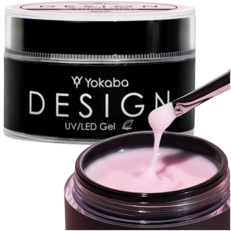 Yokaba 08 pinky white design uv/led Żel samopoziomujący do paznokci 50ml